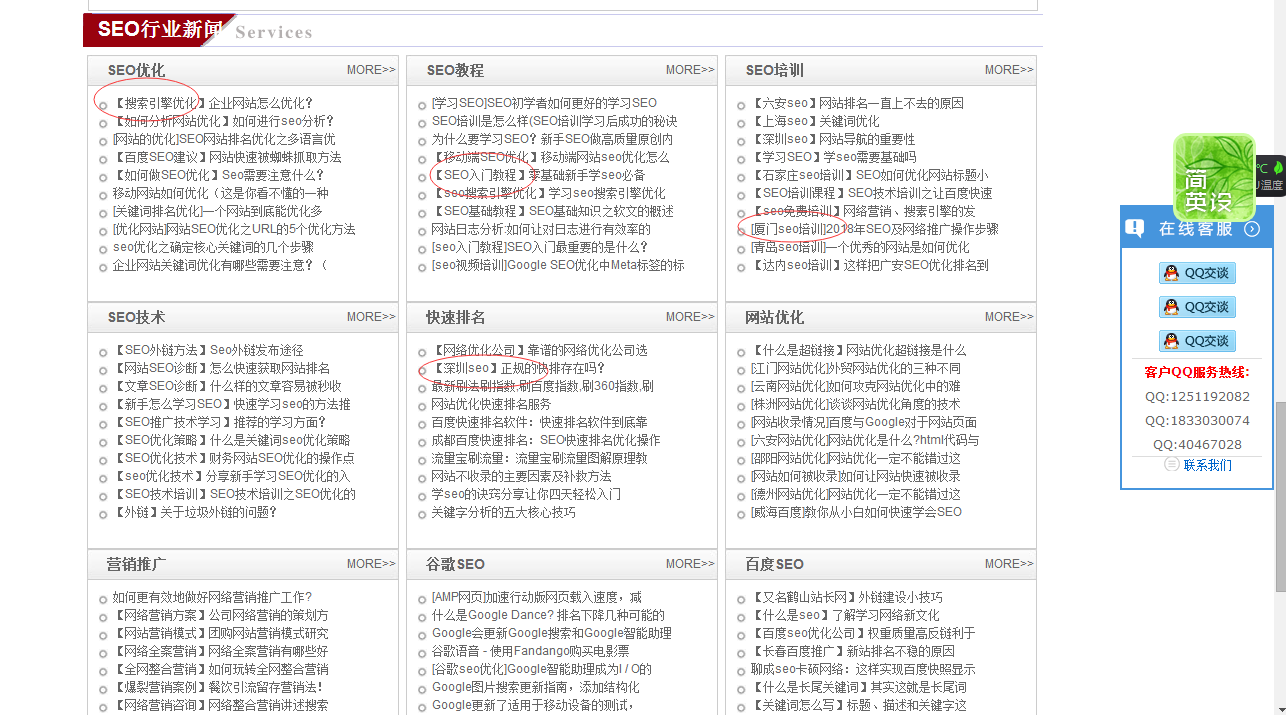 seo关键词排名靠前的网站展示
